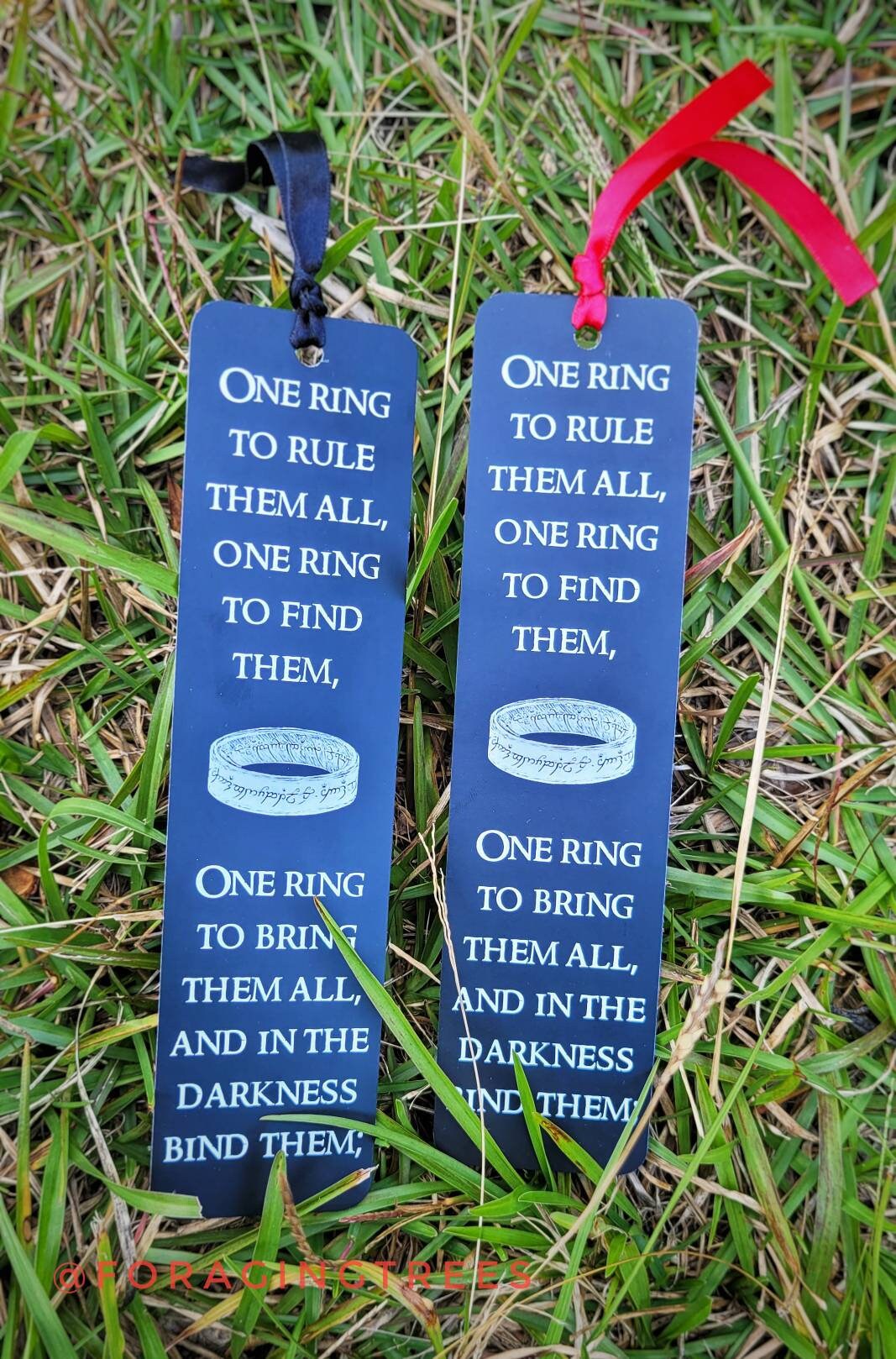LOTR Bookmark - Tolkien Inspired Ribbon with The One Ring Design