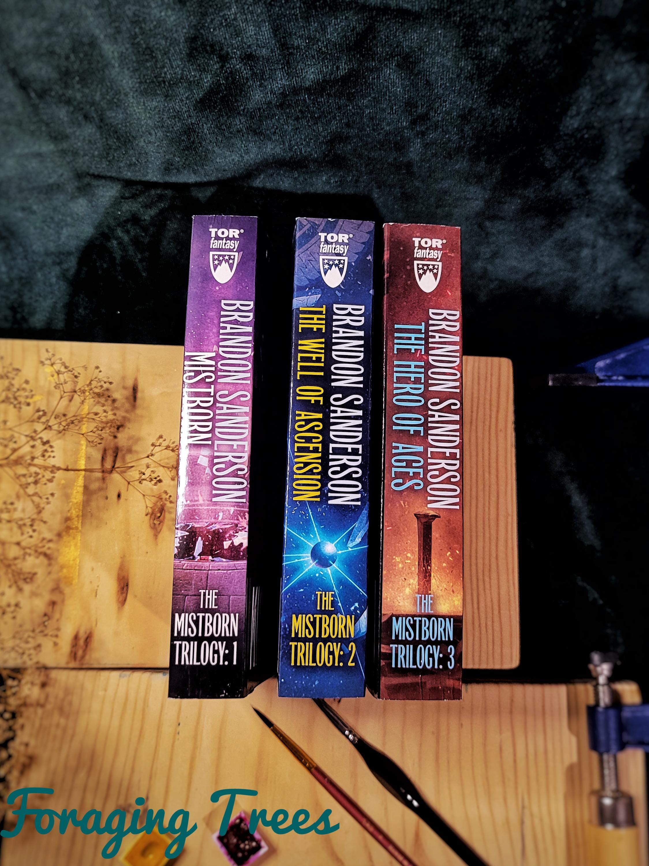 Mistborn Trilogy Fore edge painting, Mistborn Trilogy Era 1 by Brandon Sanderson