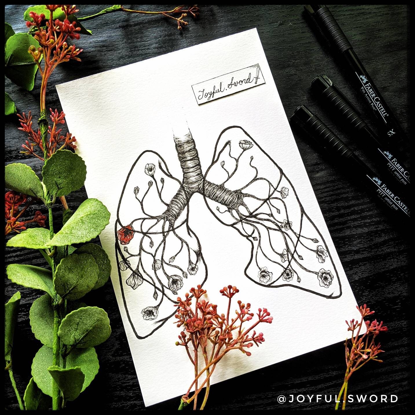 FLORAL LUNGS ORIGINAL, anatomical lungs, Poppy art, floral tattoo, Lung Anatomy, breathe life, poppies tattoo, flower organs, floral organ