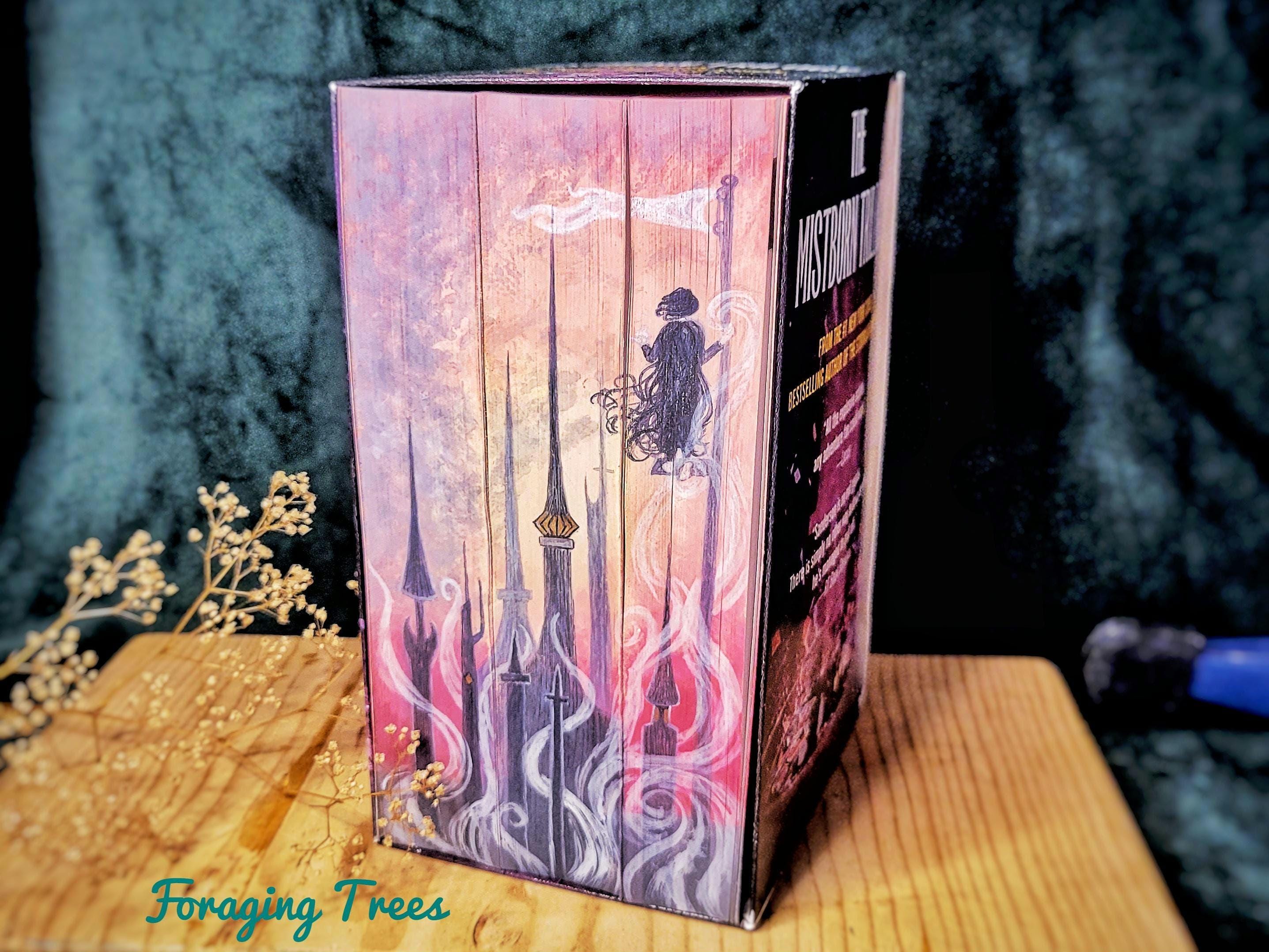 Mistborn Trilogy Fore edge painting, Mistborn Trilogy Era 1 by Brandon Sanderson