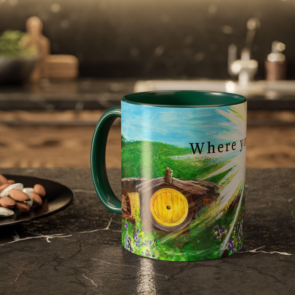 Where You Go I'll Go Where You Stay I'll Stay Mug Set | Lord of the Rings Couples Gift | Christian Marriage Mugs | Mordor & Shire Coffee Cup