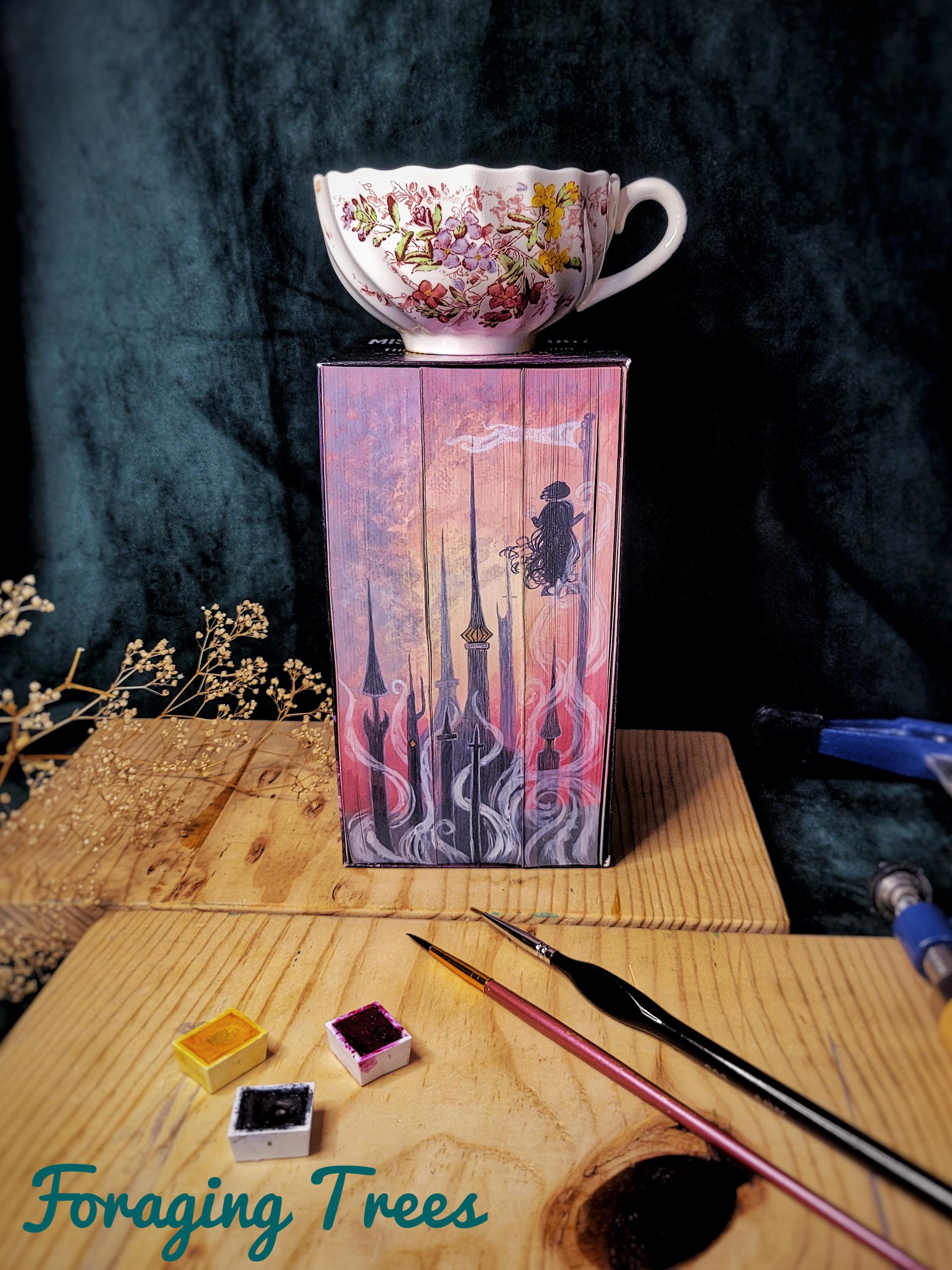 Mistborn Trilogy Fore edge painting, Mistborn Trilogy Era 1 by Brandon Sanderson