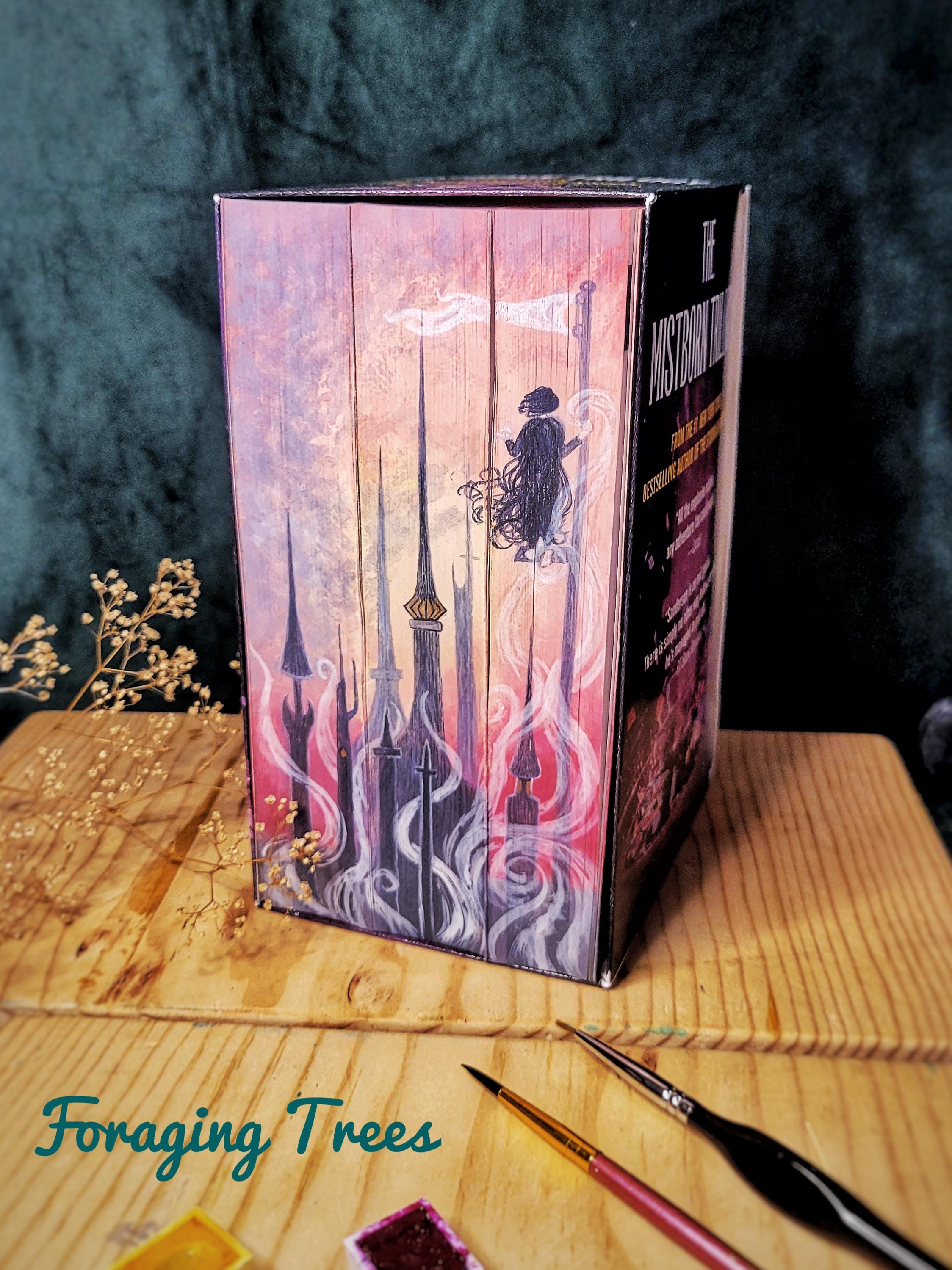 Mistborn Trilogy Fore edge painting, Mistborn Trilogy Era 1 by Brandon Sanderson