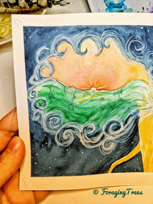 Aslan's Creation Song Watercolor Print - Narnia Inspired Art by C.S. Lewis