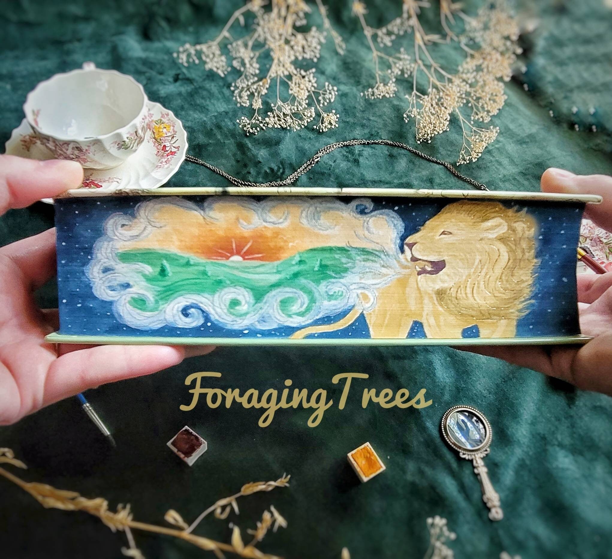 The Chronicles of Narnia Fore Edge Book Painting by C.S. Lewis *made to order*
