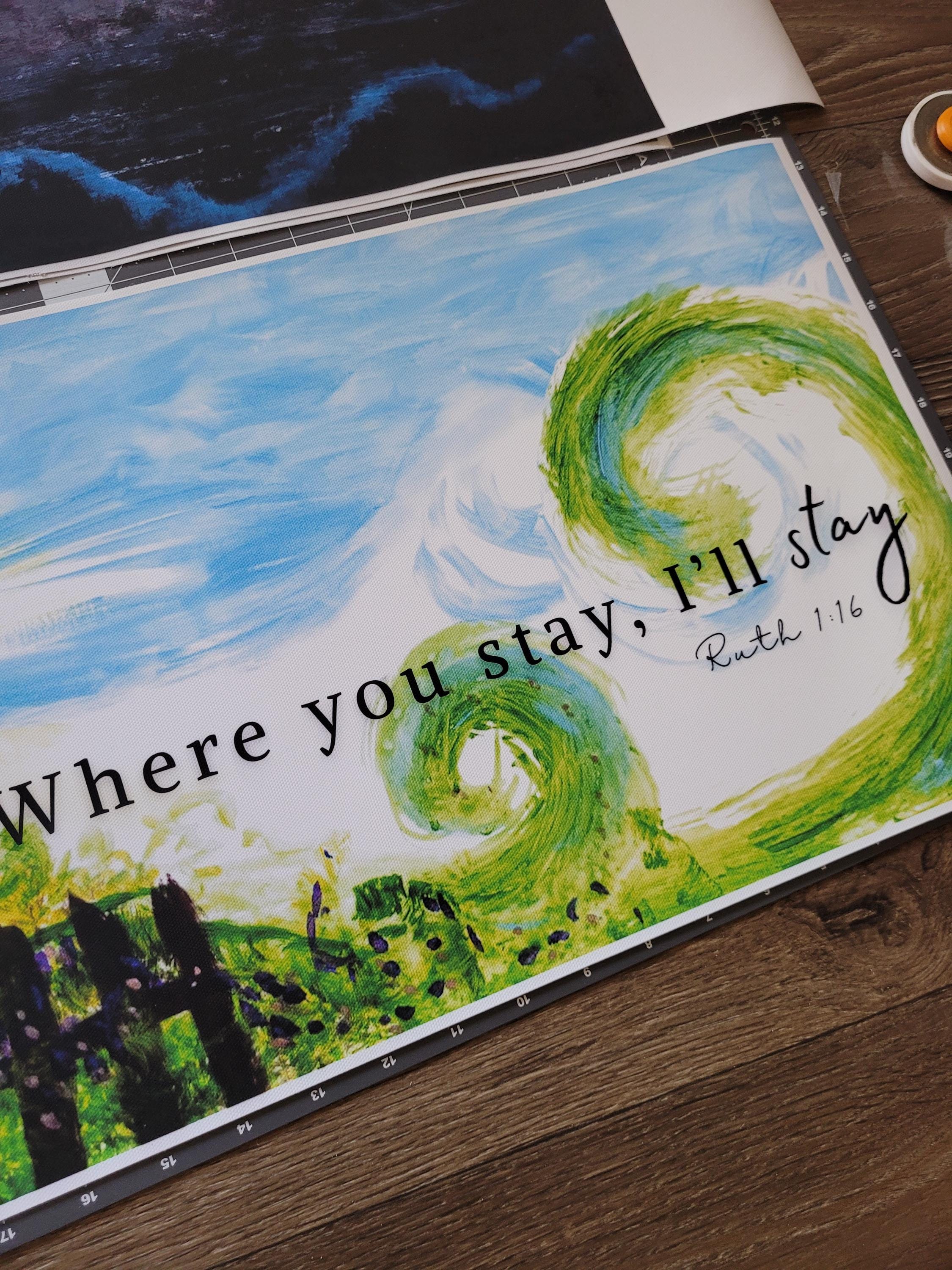 LOTR Wedding Anniversary art print, Mordor and Shire Painting, middle earth gift, Where you go I'll go Lord of the rings prints