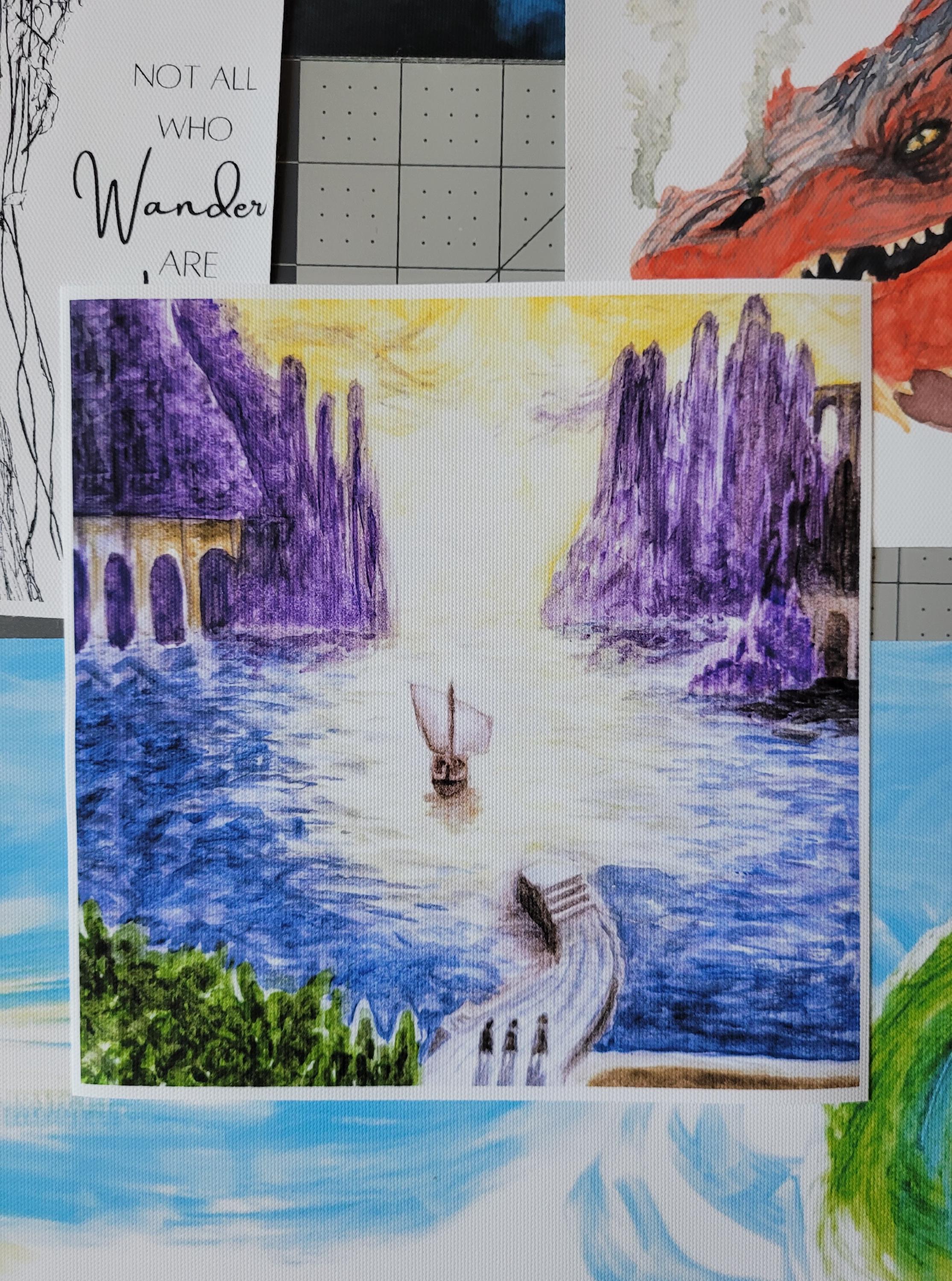 LOTR Art Print Bundle | Mordor and Shire Painting | Middle Earth gift | Lord of the rings prints | Tree beard | grey havens