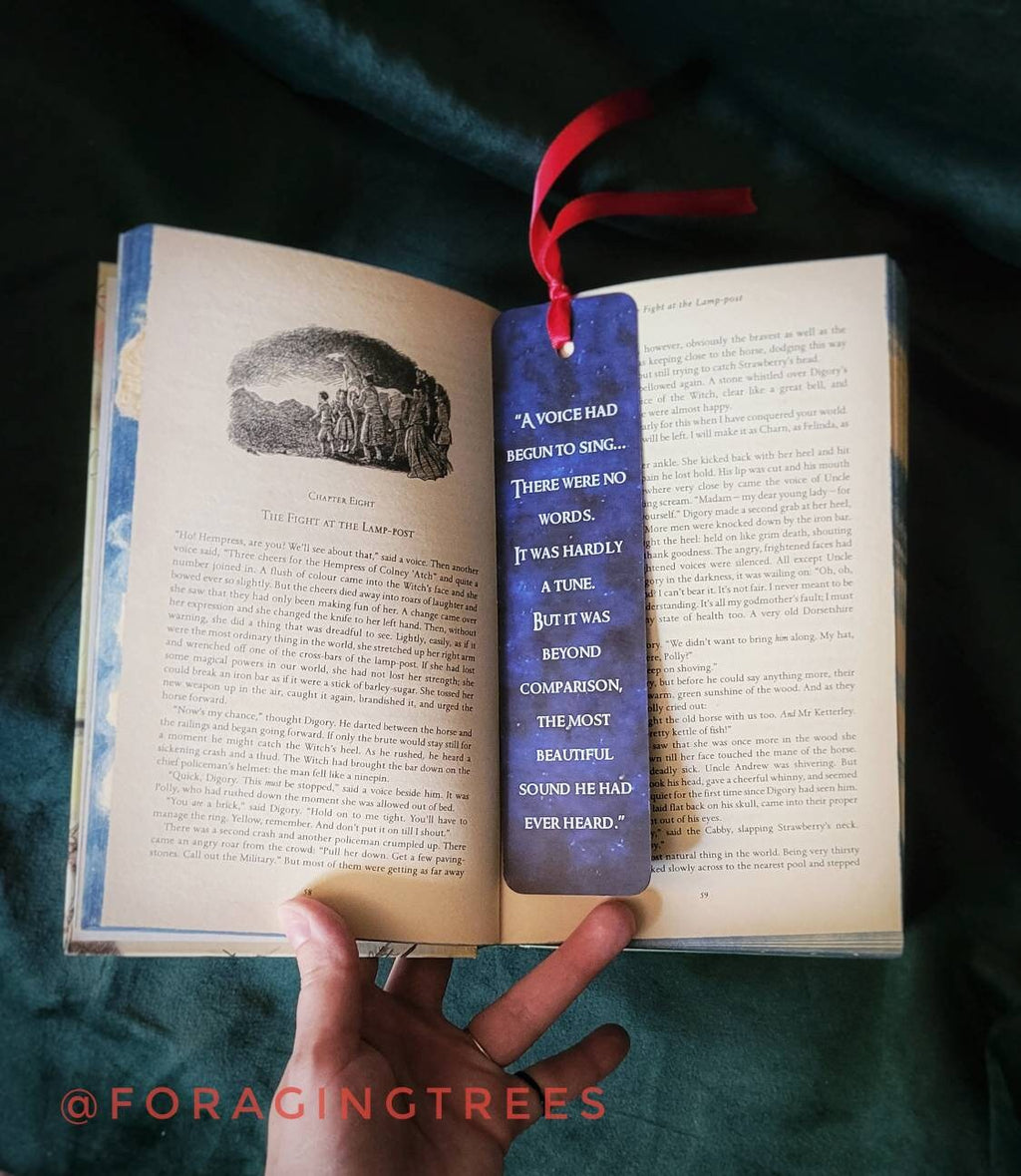 The Chronicles of Narnia bookmark, Narnia bookmark, Aslan's Creation Song Watercolor bookmark, aslan bookmark