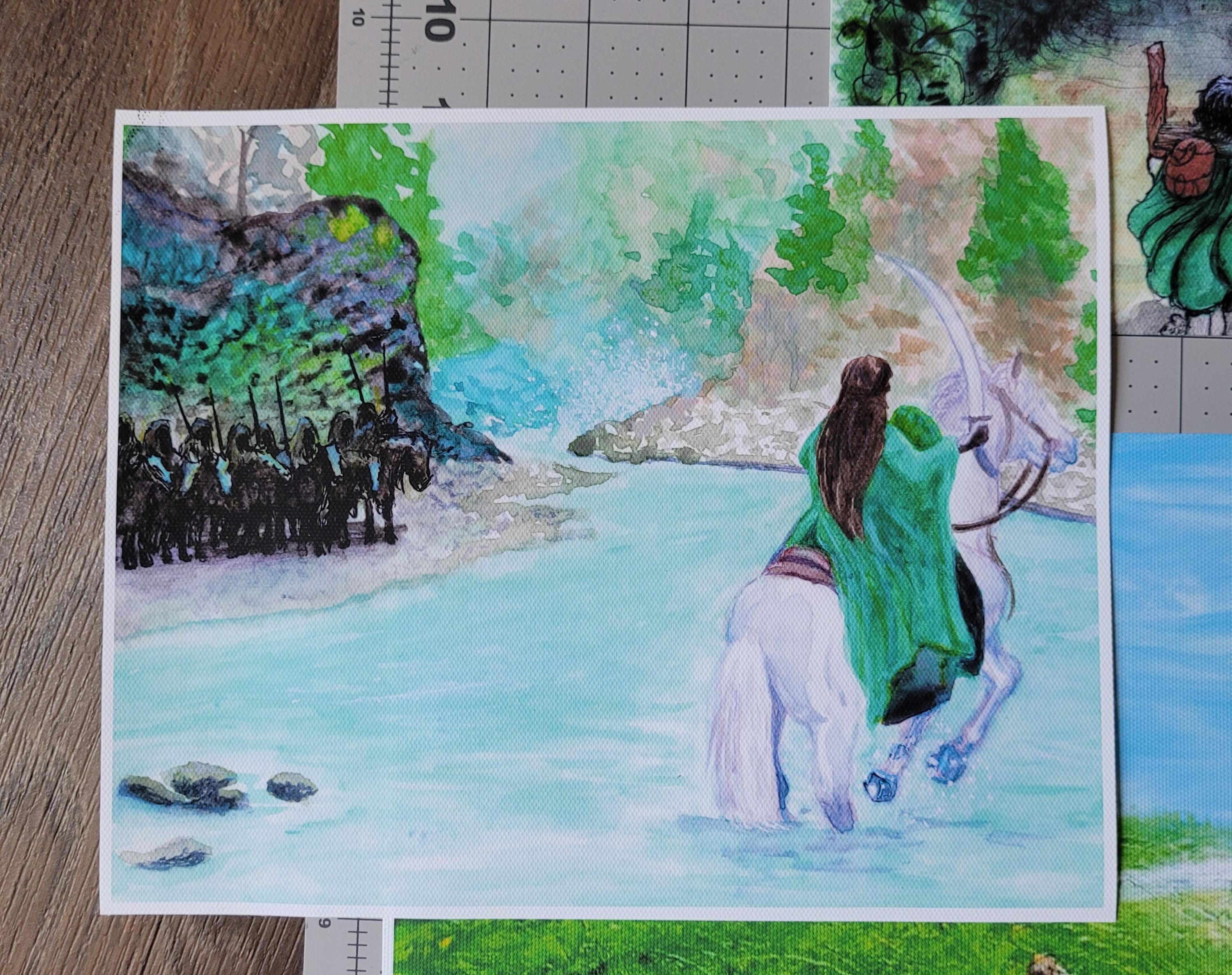 LOTR Art Print Bundle | Mordor and Shire Painting | Middle Earth gift | Lord of the rings prints | Tree beard | grey havens