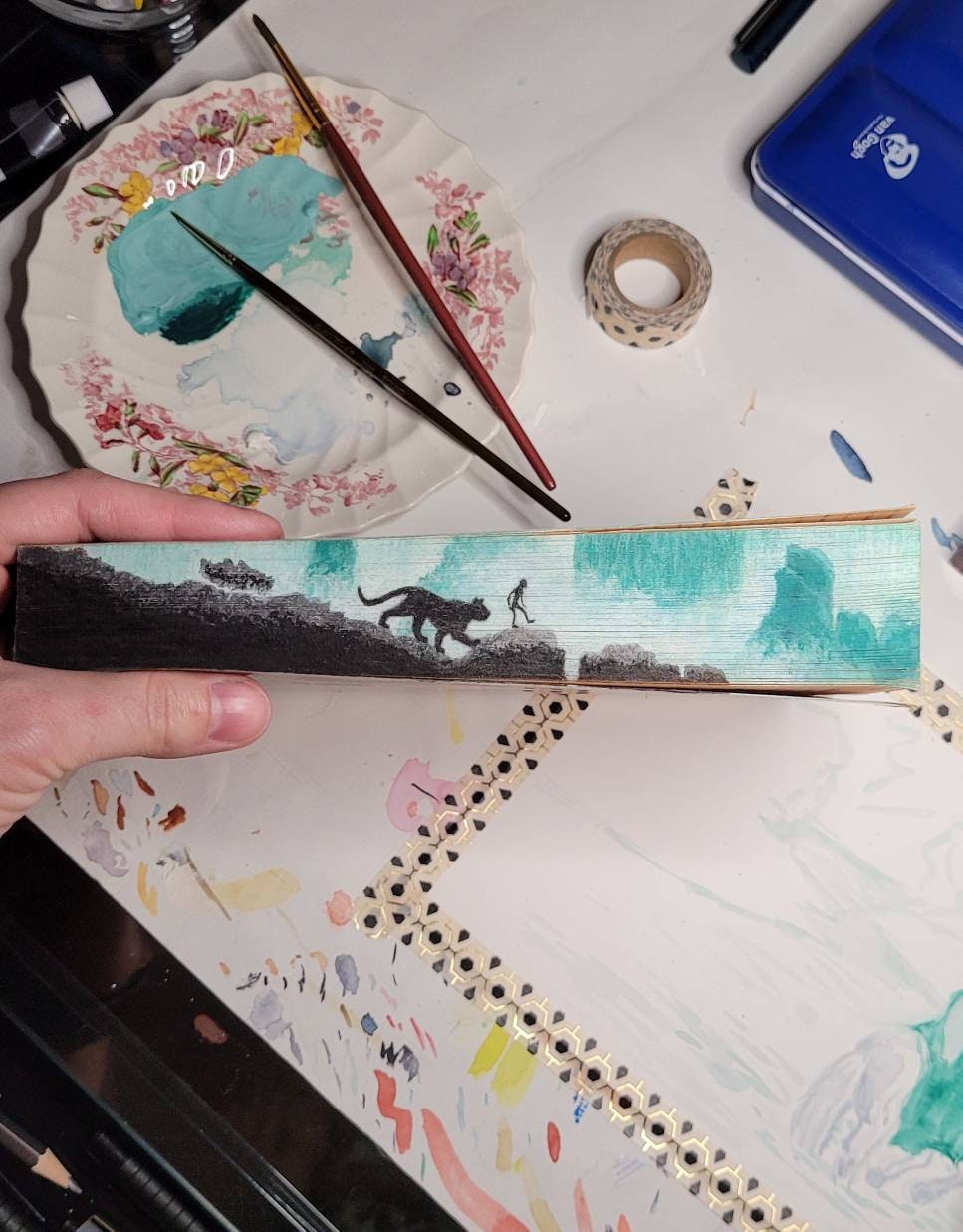 The Jungle Book Fore Edge Painting - Barnes and Noble Classic Book Artwork