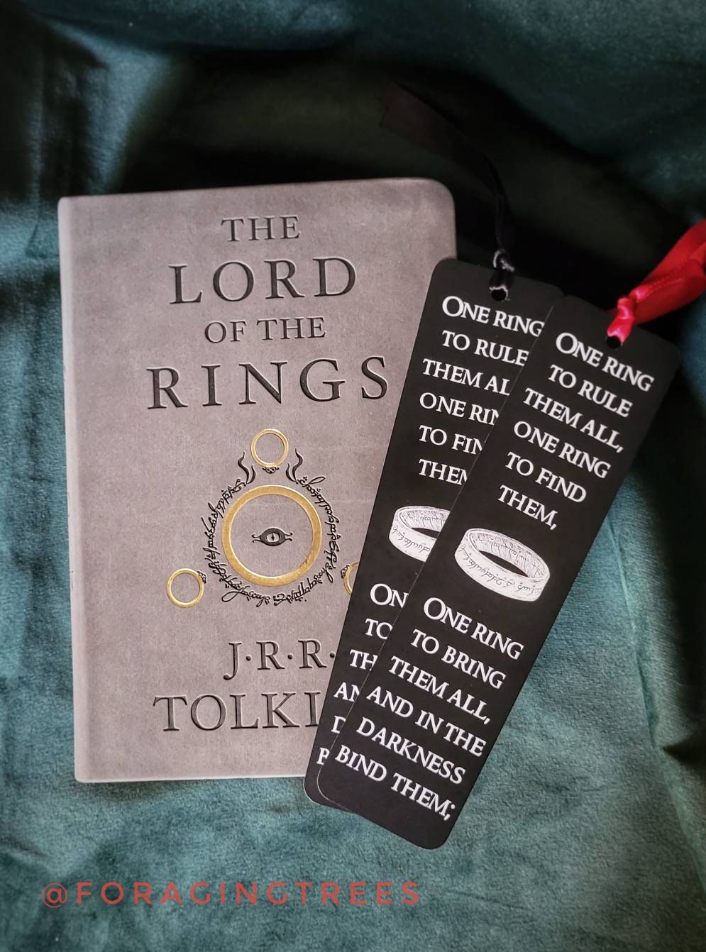 LOTR Bookmark - Tolkien Inspired Ribbon with The One Ring Design